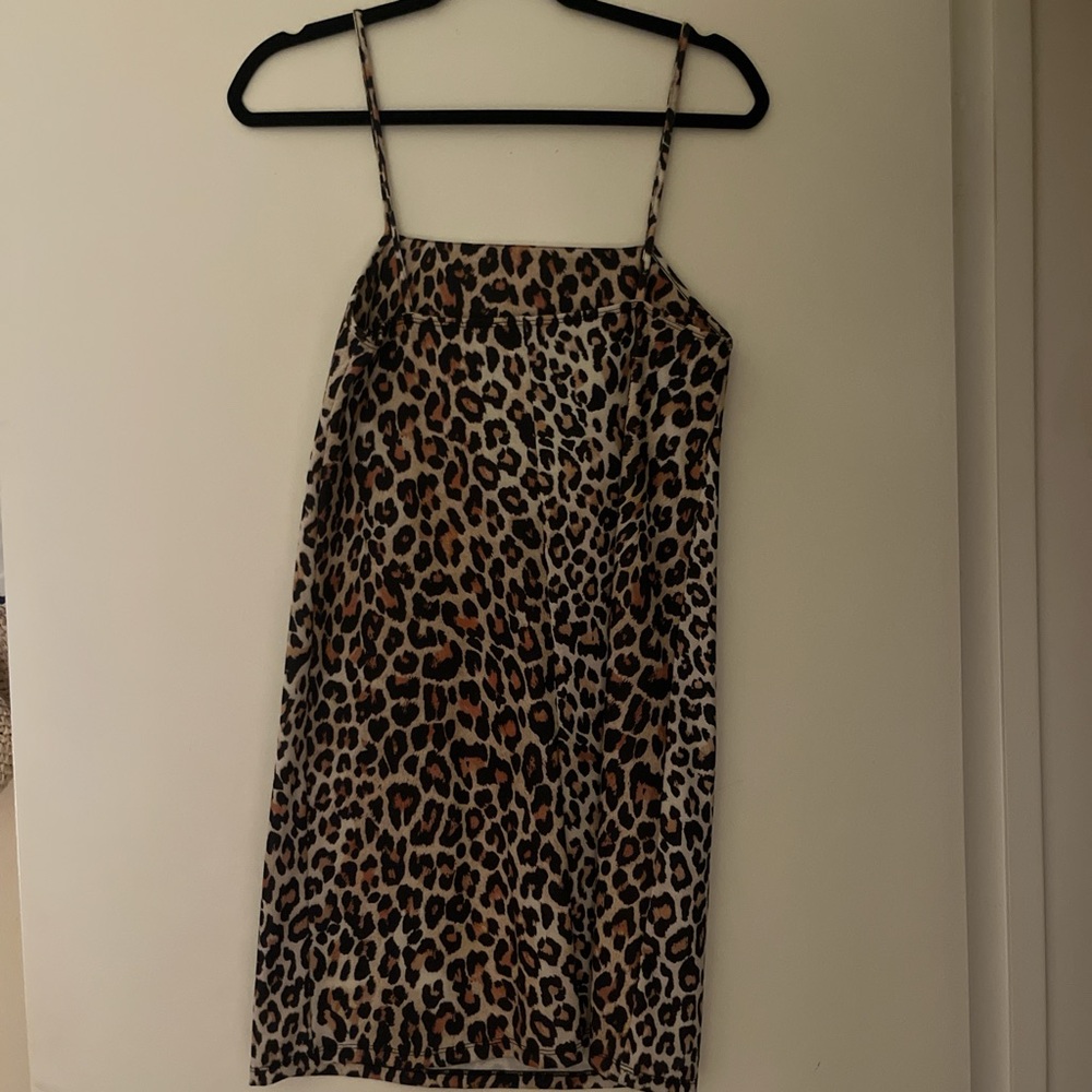 Leopard Print Slip Dress